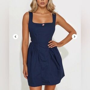 Fashion Nova Chic Navy Blue Sleeveless Mini Dress
